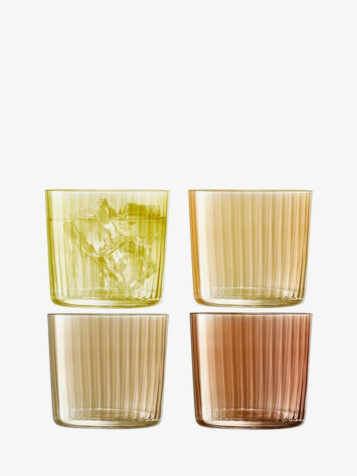 PRE ORDER Gems Short Tumbler - Amber  S/4