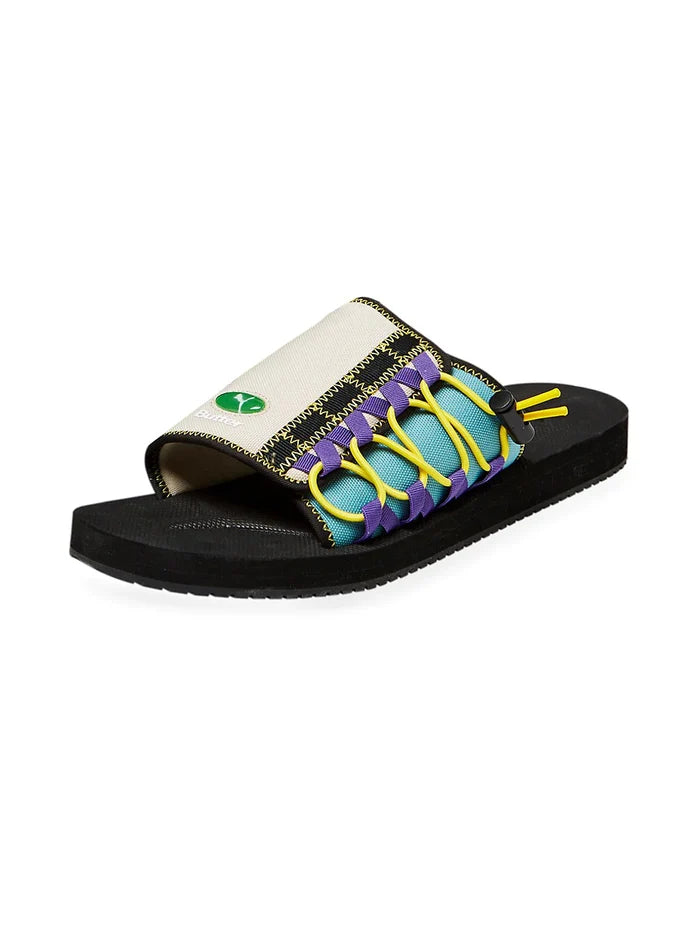 PUMA WILO BUTTER GOODS Mens Slides - Puma Black-Putty-Mineral Blue