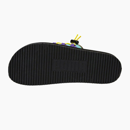 PUMA WILO BUTTER GOODS Mens Slides - Puma Black-Putty-Mineral Blue