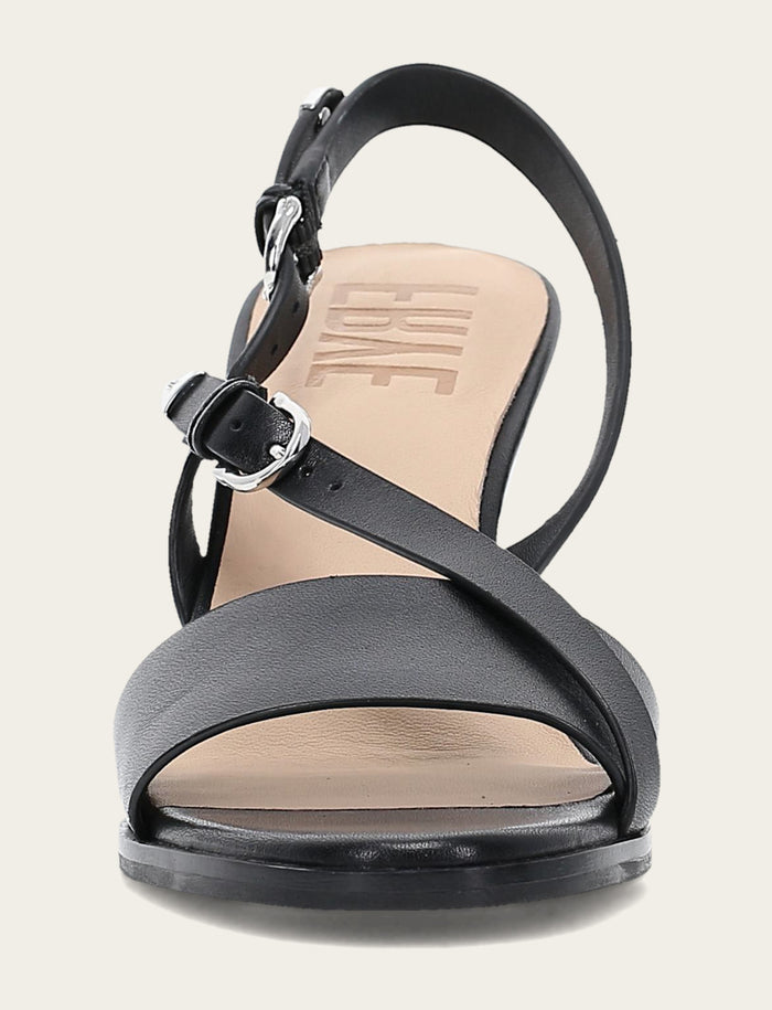 Rachel Buckle Sandal - Black - Front