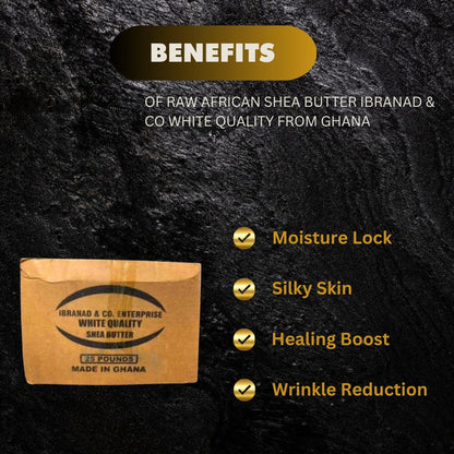 RAW AFRICAN SHEA BUTTER BULK 25 LB