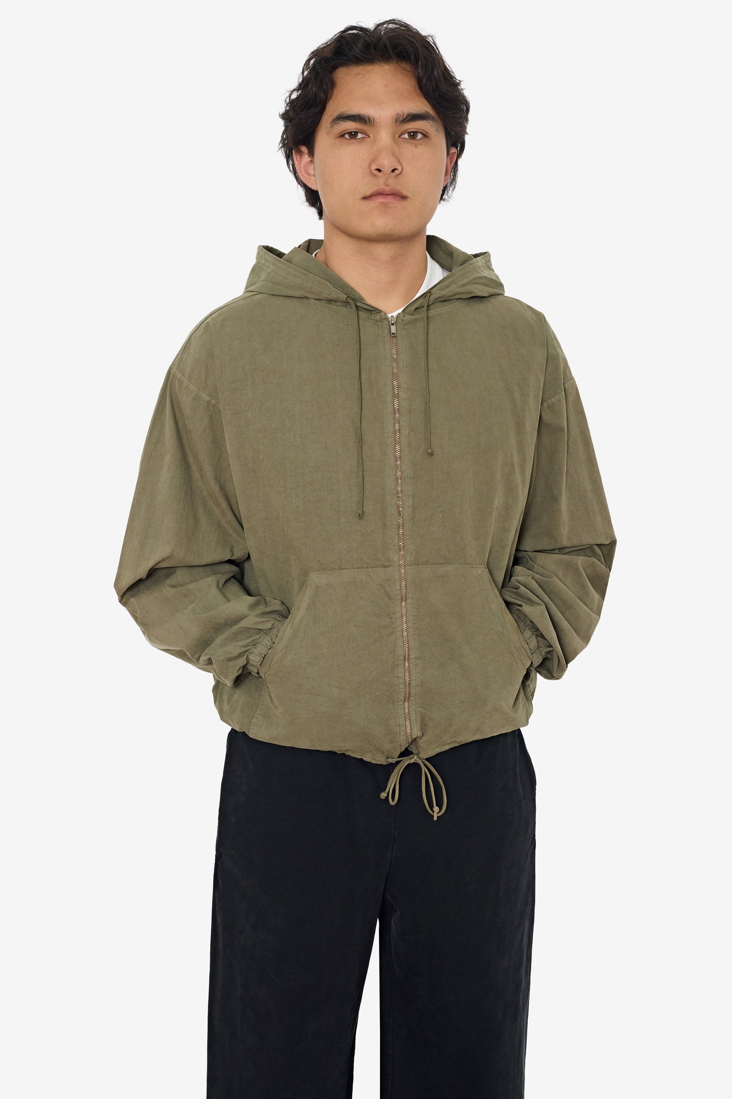 RJC410GD - Cotton Poplin Zip-Up Hooded Jacket