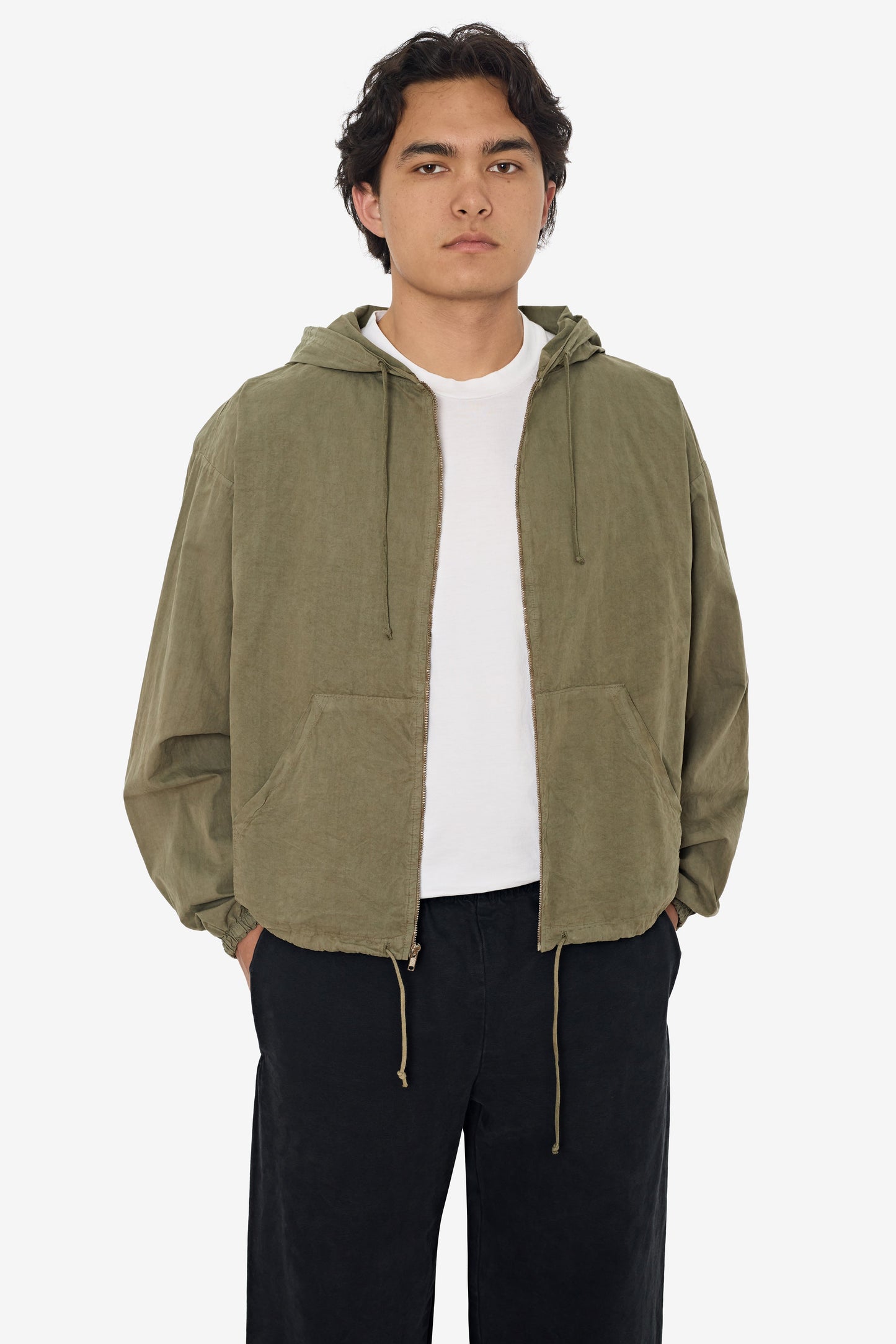 RJC410GD - Cotton Poplin Zip-Up Hooded Jacket