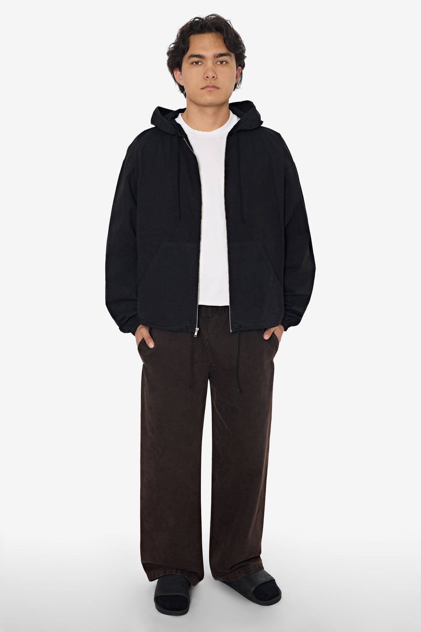 RJC410GD - Cotton Poplin Zip-Up Hooded Jacket