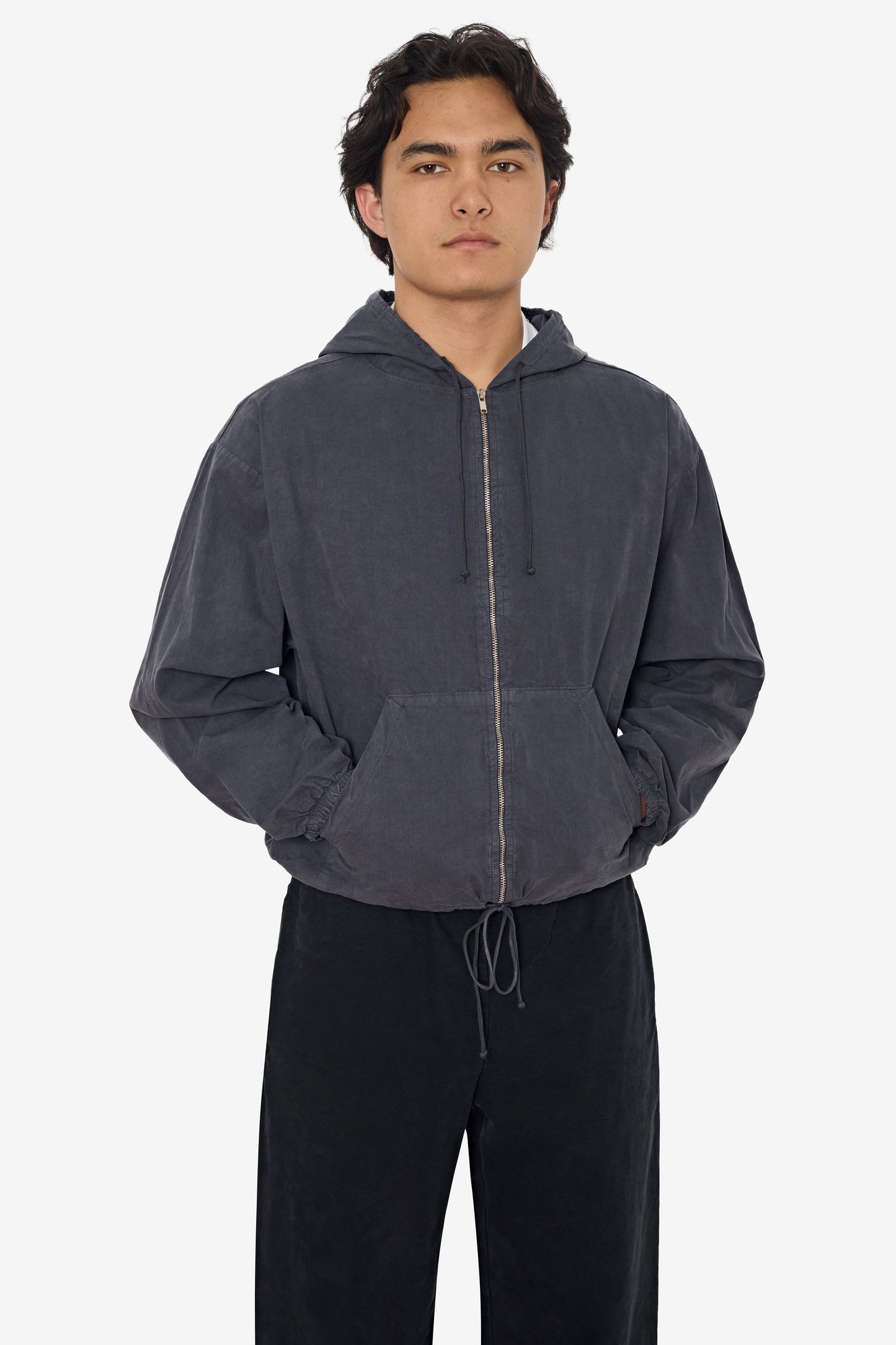 RJC410GD - Cotton Poplin Zip-Up Hooded Jacket