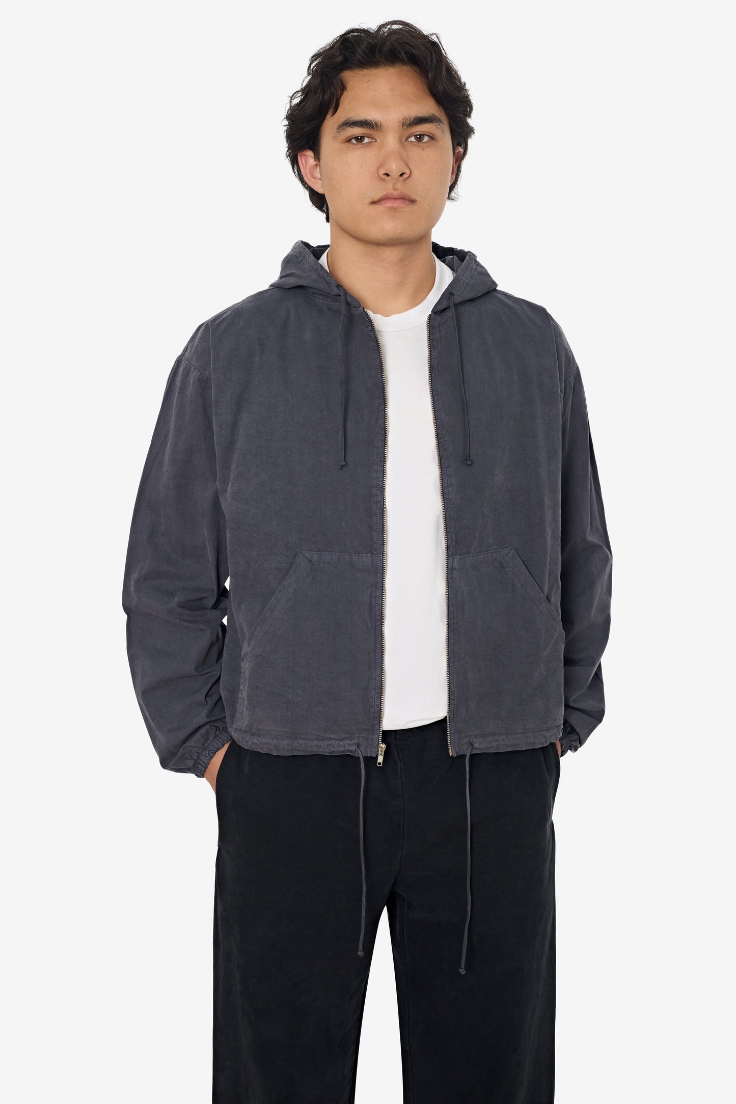RJC410GD - Cotton Poplin Zip-Up Hooded Jacket