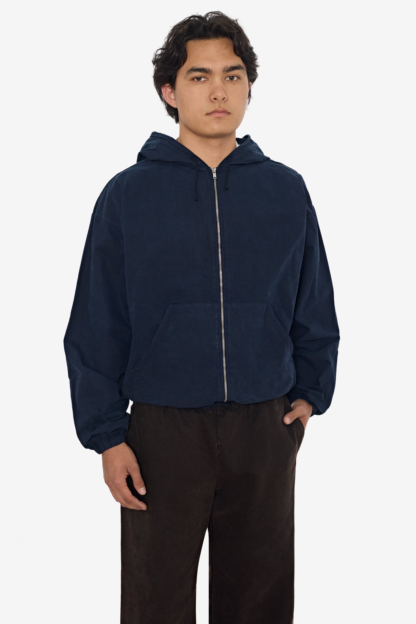 RJC410GD - Cotton Poplin Zip-Up Hooded Jacket
