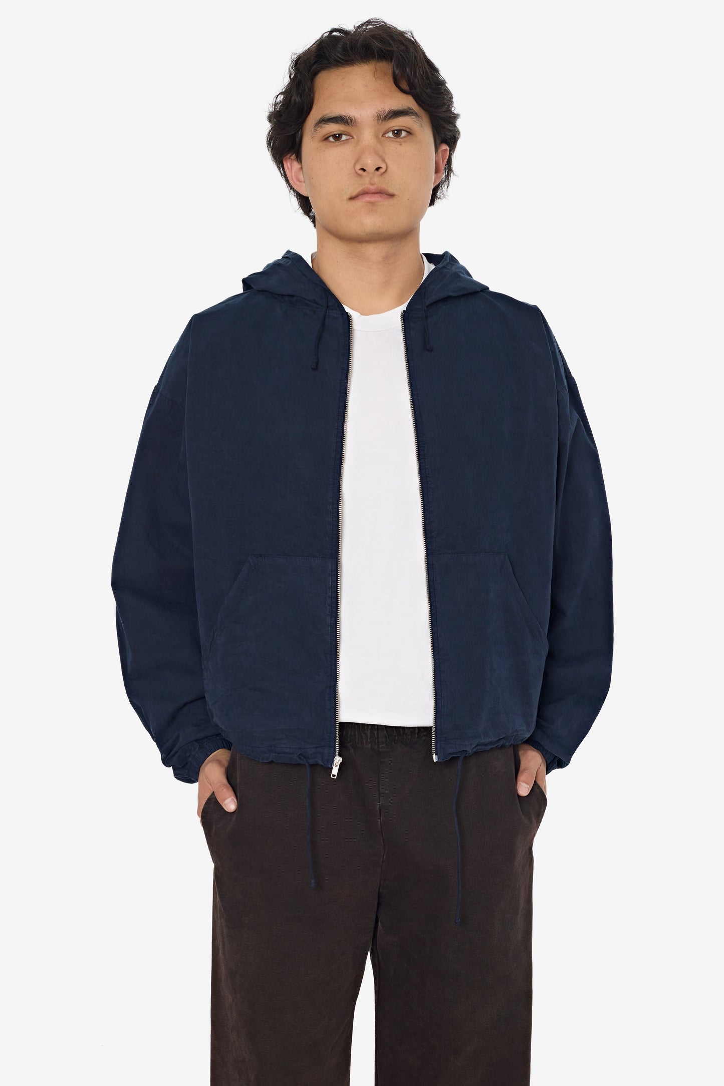 RJC410GD - Cotton Poplin Zip-Up Hooded Jacket