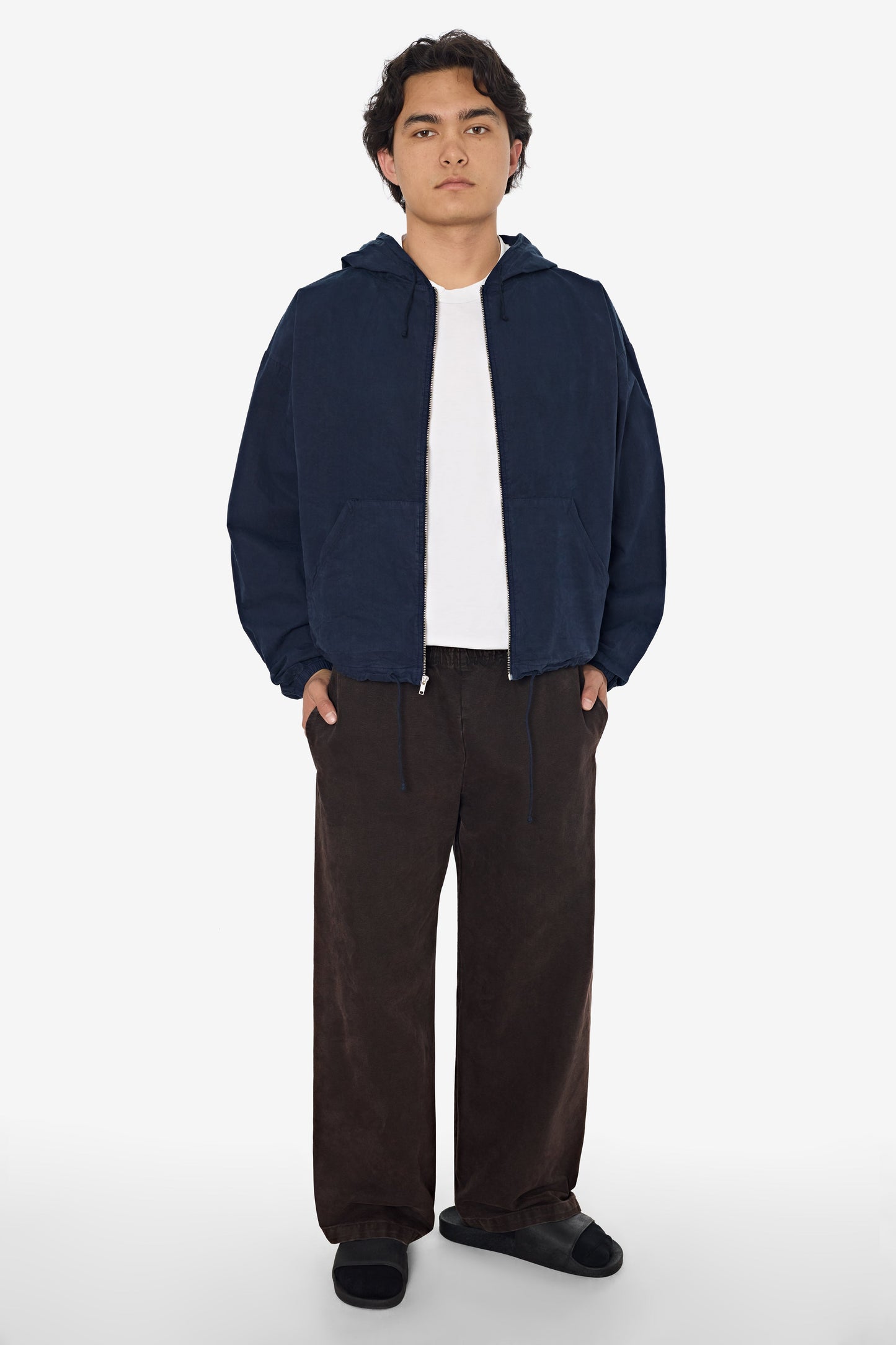 RJC410GD - Cotton Poplin Zip-Up Hooded Jacket