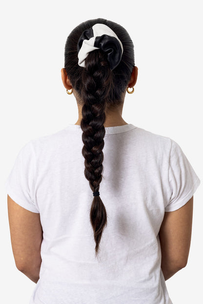 RLHSCRUNCH - 2-Tone Leather Scrunchie