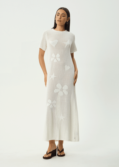 AFENDS Womens Riley - Knit Maxi Dress - White