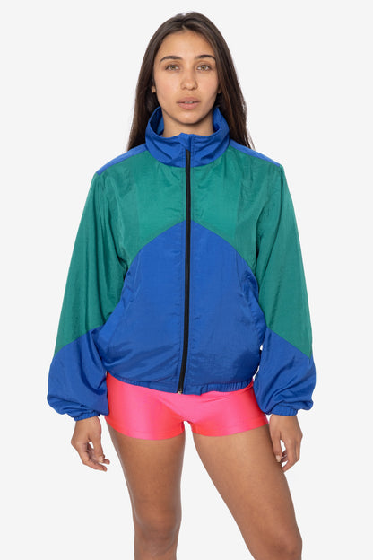 RNF555C - Nylon Crinkle Zip-Up Colorblock Windbreaker
