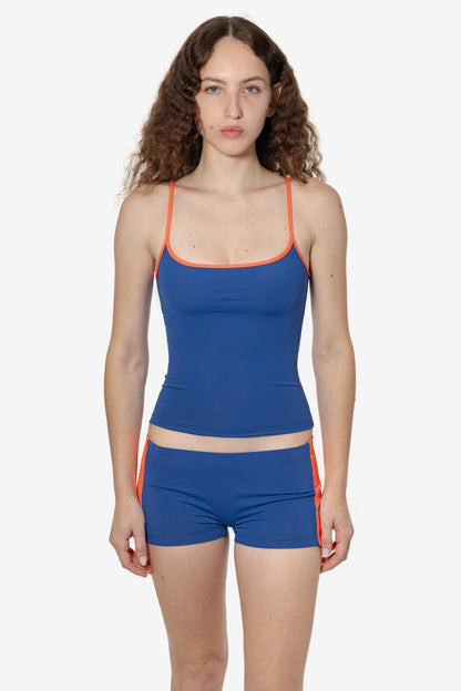RNT531 - Nylon Tricot Contrast Spaghetti Tank