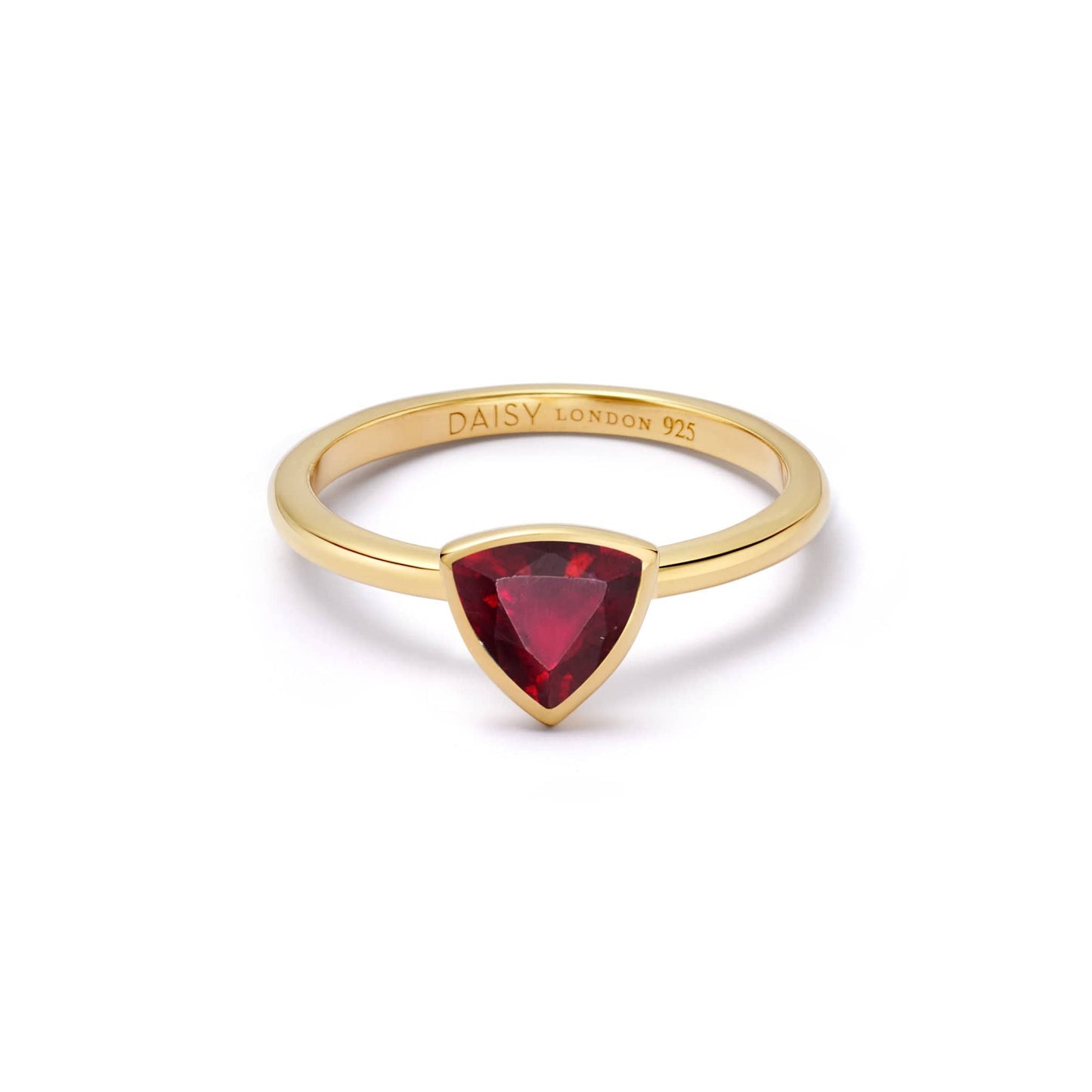 Ruby July Birthstone Ring 18ct Gold Plate
