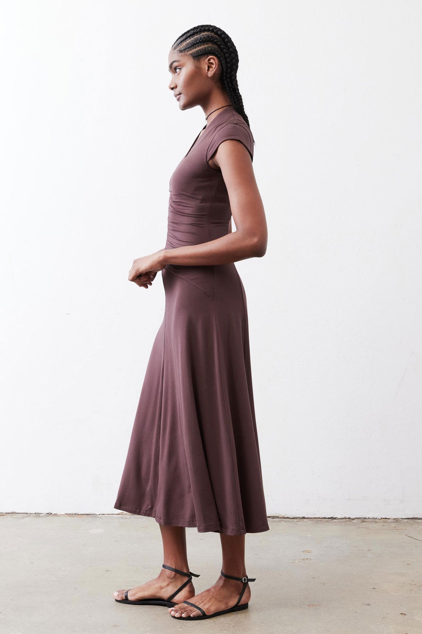 The Ruched Midi Dress