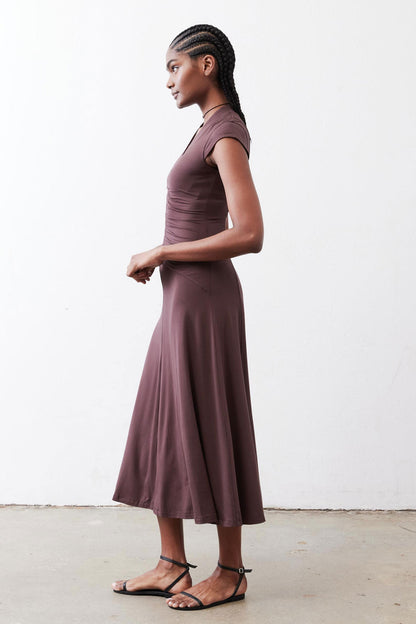 The Ruched Midi Dress