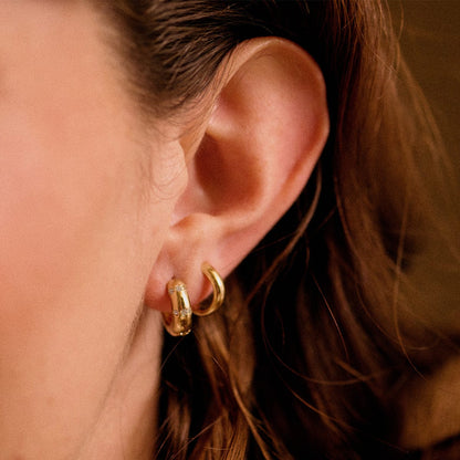 Sapphire Hoop Earrings 9ct Solid Gold
