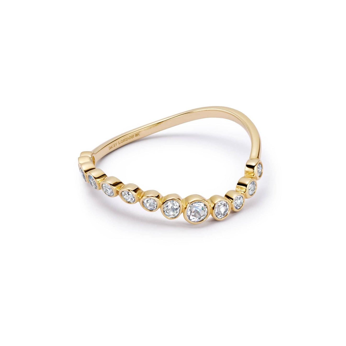 Sapphire Pavé Ring 9ct Solid Gold