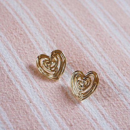 Scribble Hearts ‘Drawn To You’ Layering Set 18ct Gold Plate