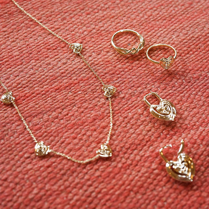Scribble Knot Ring 18ct Gold Plate