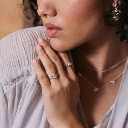 Scribble Knot Ring Sterling Silver