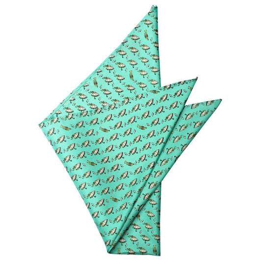 Sea Breeze Blue Second Line Pocket Square