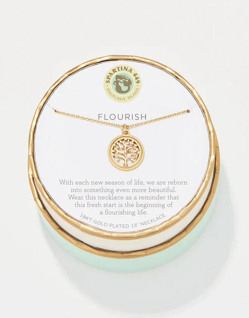 Sea La Vie Flourish/Tree of Life Necklace Gold