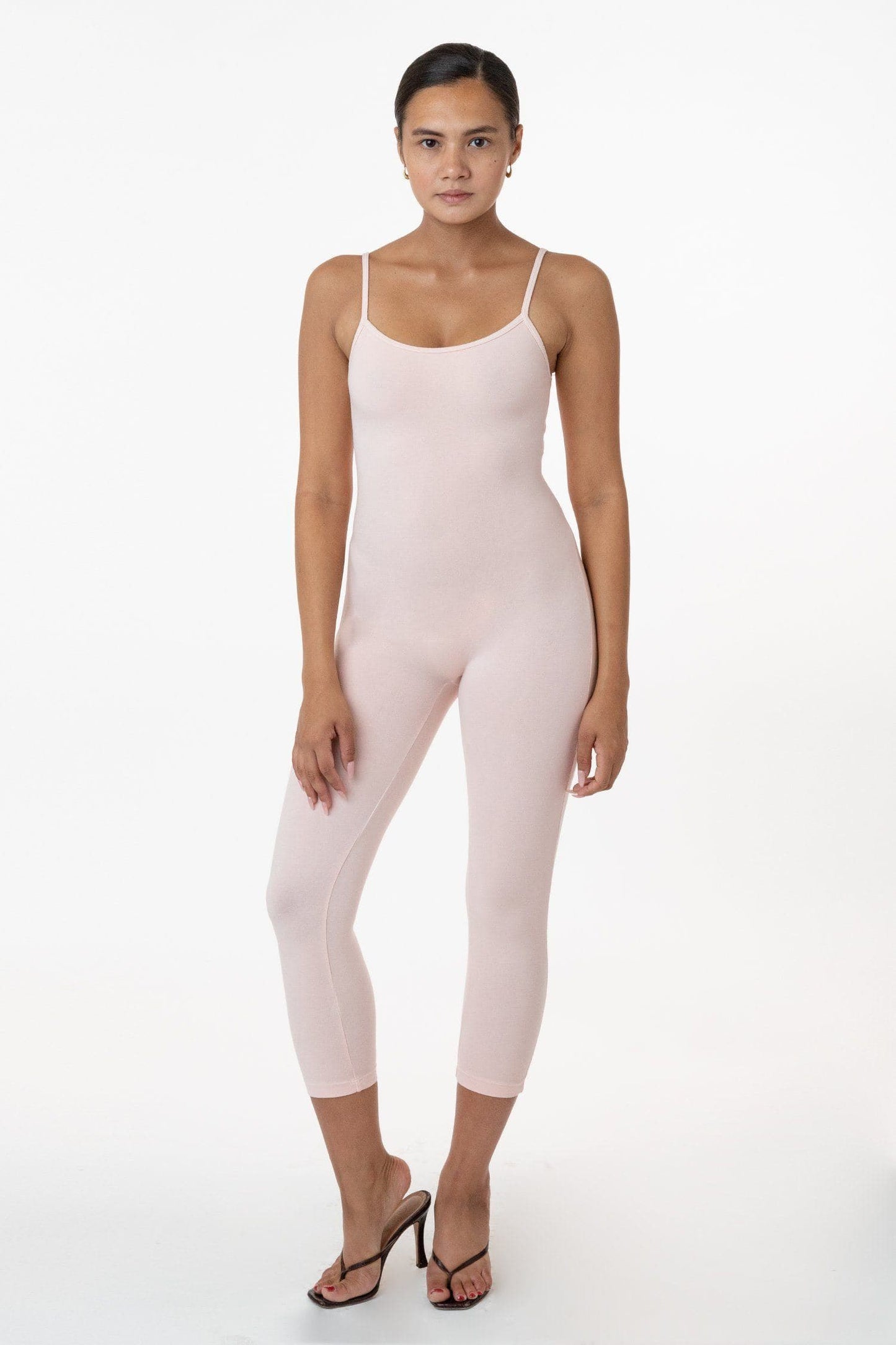 83026GD - Garment Dye Cropped Spaghetti Unitard