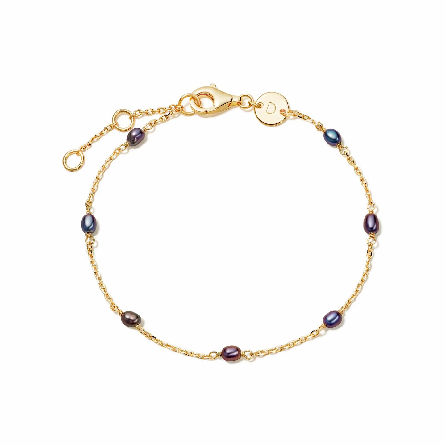 Seed Pearl Chain Bracelet 18ct Gold Plate