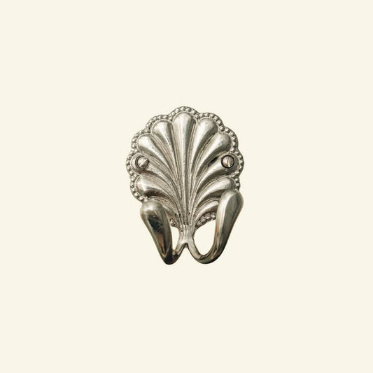 Shell Double Hook- Chrome