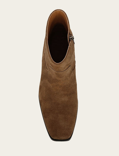 Shiloh Zip Bootie - Barley - Top Down