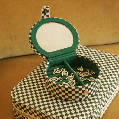 Shrimps Compact Green Jewellery Box