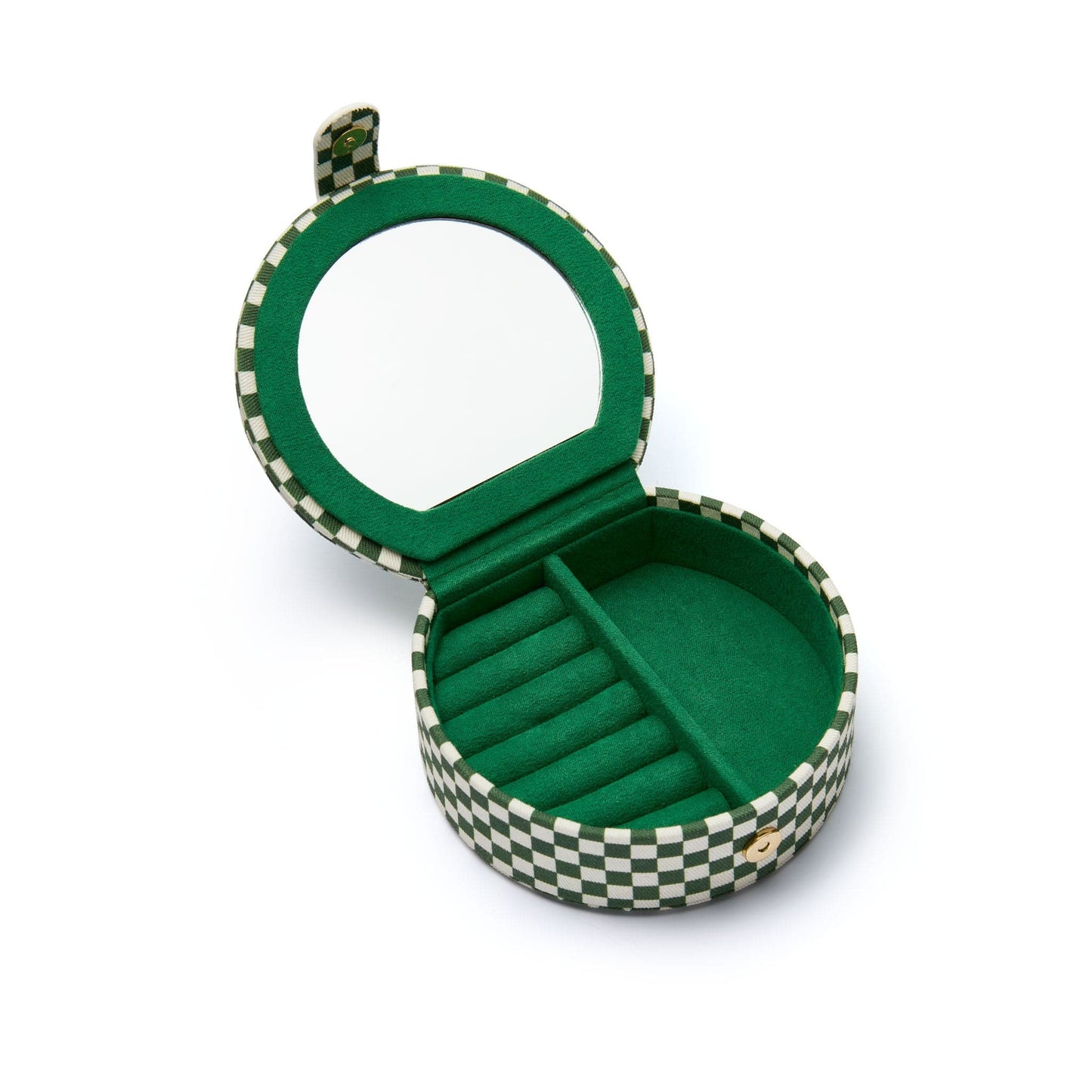 Shrimps Compact Green Jewellery Box