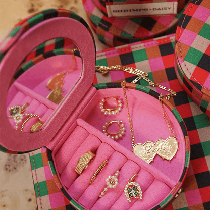 Shrimps Compact Pink Jewellery Box