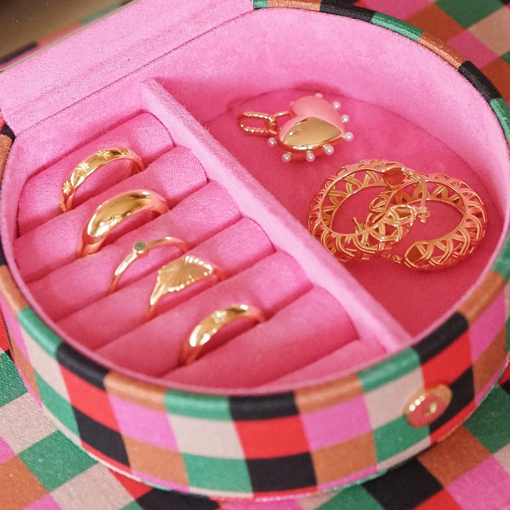 Shrimps Compact Pink Jewellery Box