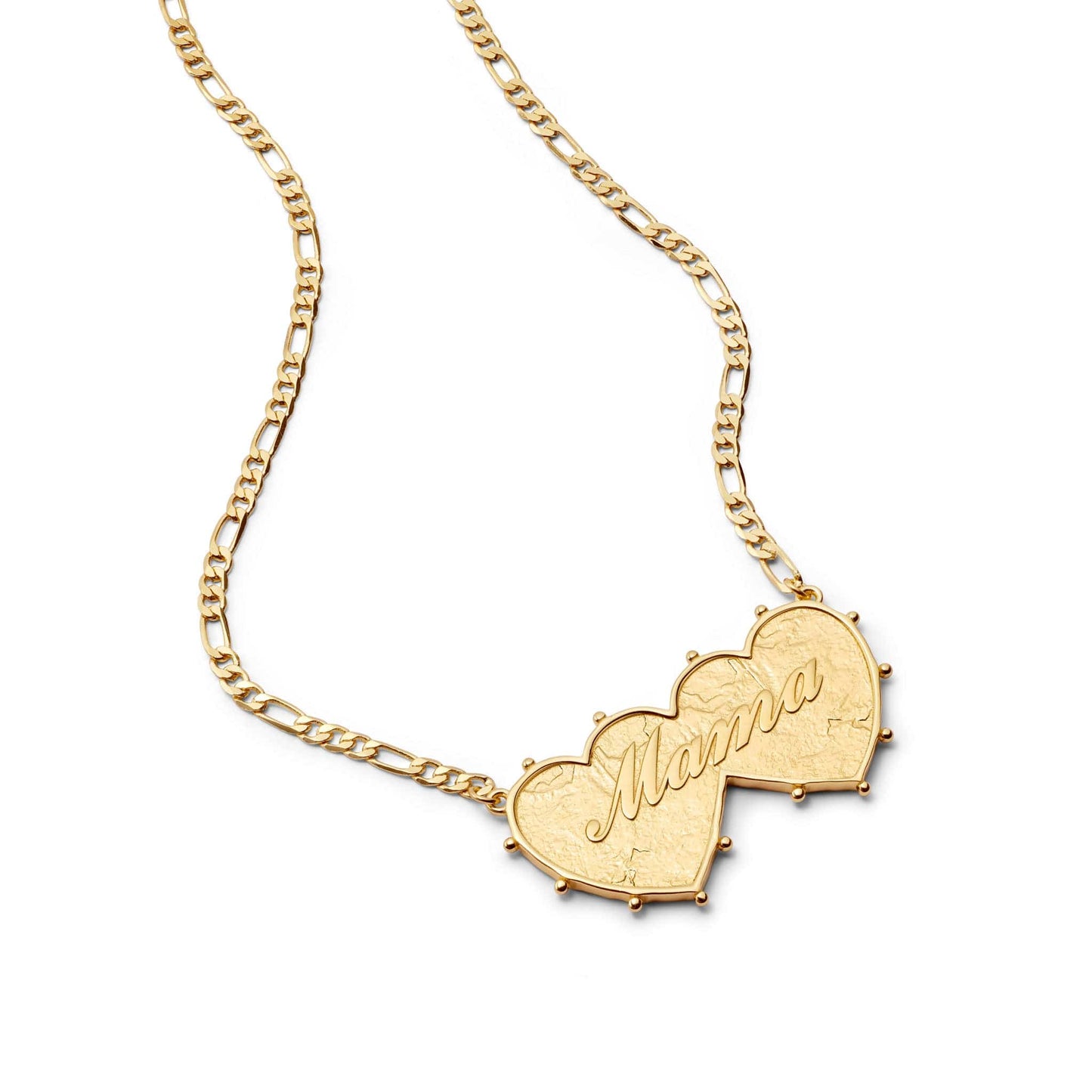 Shrimps Double Heart Necklace 18ct Gold Plate