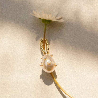 Shrimps Pearl Charm Bracelet 18ct Gold Plate