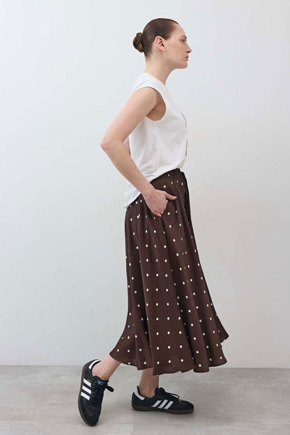 Silky Pull-On Maxi Skirt