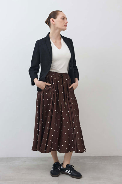 Silky Pull-On Maxi Skirt