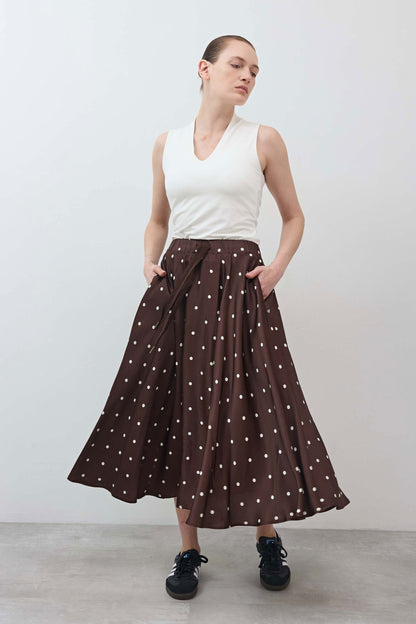 Silky Pull-On Maxi Skirt