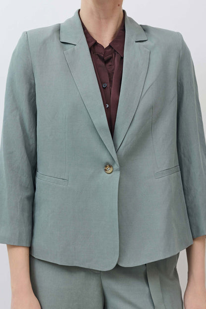 The Silk Linen Shrunken Blazer