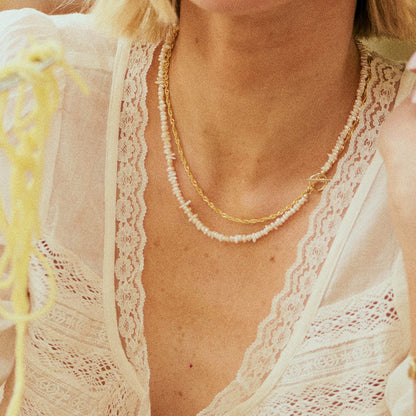 Thick Singapore Layering Chain Necklace 18ct Gold Plate