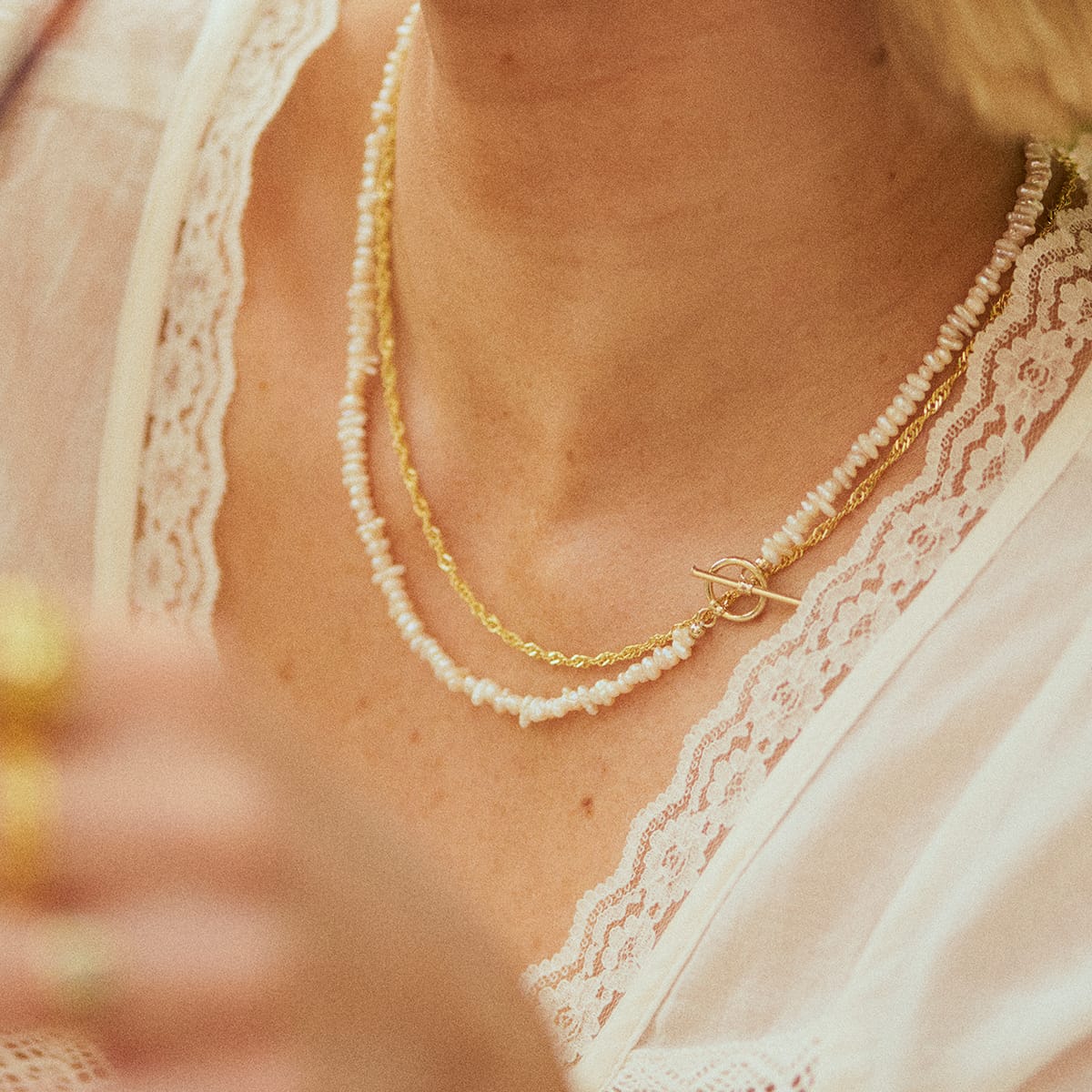 Thick Singapore Layering Chain Necklace 18ct Gold Plate