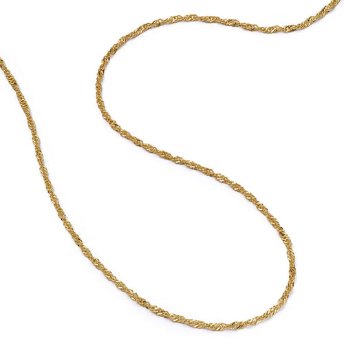 Singapore Layering Chain Necklace 18ct Gold Plate