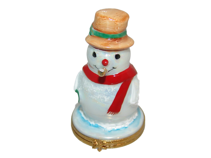 SKU# 3652 - Snowman with gold pipe