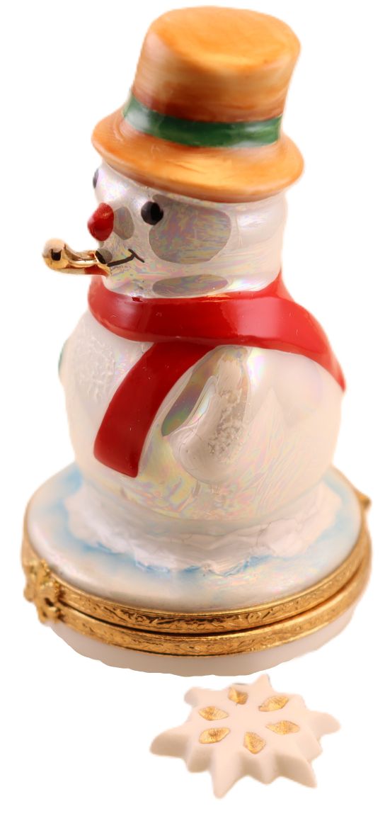 SKU# 3652 - Snowman with gold pipe