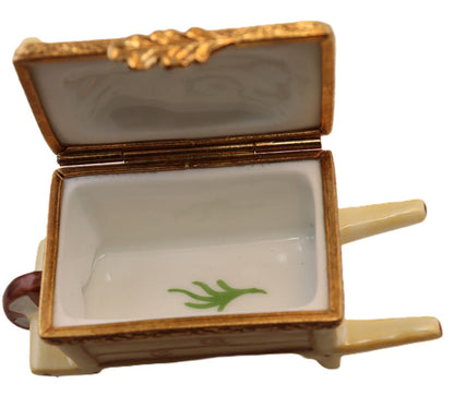 SKU# 6033 - Wheel Barrow Wood With Flowers