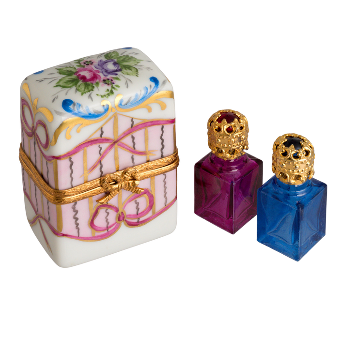 SKU# 7649 - Rectangle With 2 Perfume Bottles