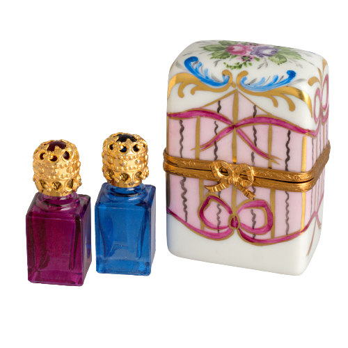SKU# 7649 - Rectangle With 2 Perfume Bottles