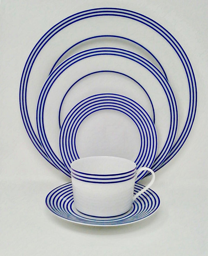 SKU# A235-REC20834 - Latitudes Bleu Rim Soup Plate - Shape Recamier - Size: 9"